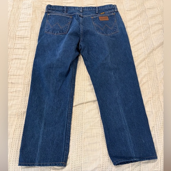 Wrangler Other - Wrangler 47MWZ Men’s Regular Fit Dark Wash Jeans 38x28 Heavyweight Cotton